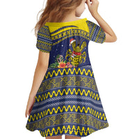 Monuina e Kilisimasi Niue Christmas Family Matching Off Shoulder Maxi Dress and Hawaiian Shirt Niuean Tribal Pattern