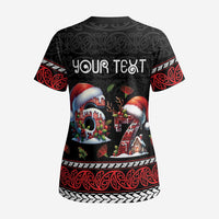 Aotearoa Six Seven Personalized Scrub Top New Zealand Funny Christmas - Polynesian Pride