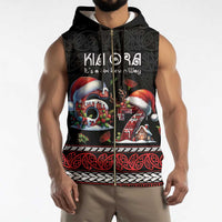 Aotearoa Six Seven Personalized Sleeveless Zip Hoodie New Zealand Funny Christmas - Polynesian Pride