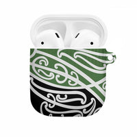 Green Fern New Zealand Kowhai Ngutukak AirPods Case LT9 Green - Polynesian Pride