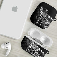 New Zealand Lawn Bowls AirPods Case Black Maori Warrior Tribal Silver Fern LT9 - Polynesian Pride