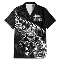 New Zealand Lawn Bowls Custom Family Matching Mermaid Dress and Hawaiian Shirt Black Maori Warrior Tribal Silver Fern - Polynesian Pride