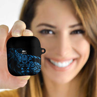 New Zealand Lawn Bowls AirPods Case Blue Maori Warrior Tribal Silver Fern LT9 - Polynesian Pride