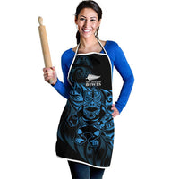 New Zealand Lawn Bowls Apron Blue Maori Warrior Tribal Silver Fern - Polynesian Pride