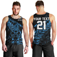New Zealand Lawn Bowls Custom Men Tank Top Blue Maori Warrior Tribal Silver Fern - Polynesian Pride
