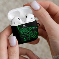 New Zealand Lawn Bowls AirPods Case Green Maori Warrior Tribal Silver Fern LT9 - Polynesian Pride