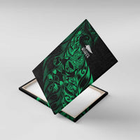 New Zealand Lawn Bowls Canvas Wall Art Green Maori Warrior Tribal Silver Fern - Polynesian Pride