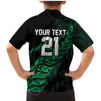 New Zealand Lawn Bowls Custom Family Matching Mermaid Dress and Hawaiian Shirt Green Maori Warrior Tribal Silver Fern LT9 - Polynesian Pride