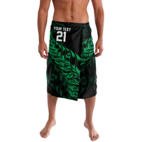 New Zealand Lawn Bowls Custom Lavalava Green Maori Warrior Tribal Silver Fern - Polynesian Pride