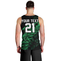 New Zealand Lawn Bowls Custom Men Tank Top Green Maori Warrior Tribal Silver Fern - Polynesian Pride