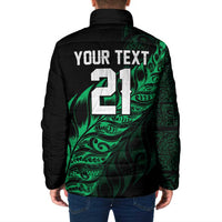 New Zealand Lawn Bowls Custom Padded Jacket Green Maori Warrior Tribal Silver Fern - Polynesian Pride