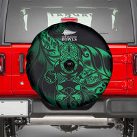 New Zealand Lawn Bowls Spare Tire Cover Green Maori Warrior Tribal Silver Fern - Polynesian Pride