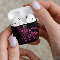 New Zealand Lawn Bowls AirPods Case Pink Maori Warrior Tribal Silver Fern LT9 - Polynesian Pride