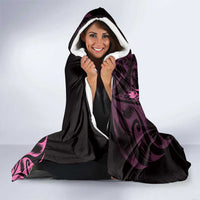 New Zealand Lawn Bowls Hooded Blanket Pink Maori Warrior Tribal Silver Fern - Polynesian Pride