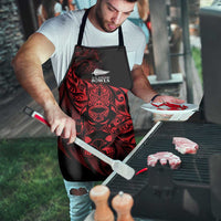 New Zealand Lawn Bowls Apron Red Maori Warrior Tribal Silver Fern - Polynesian Pride