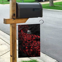 New Zealand Lawn Bowls Garden Flag Red Maori Warrior Tribal Silver Fern - Polynesian Pride