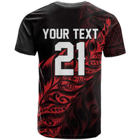 New Zealand Lawn Bowls Custom T Shirt Red Maori Warrior Tribal Silver Fern LT9 - Polynesian Pride