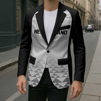 World Football 2026 New Zealand Custom Blazer All White Fern Maori Tribal LT9 - Polynesian Pride