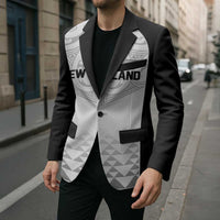 World Football 2026 New Zealand Custom Blazer All White Fern Maori Tribal LT9 - Polynesian Pride