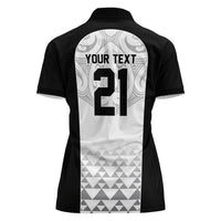 World Football 2026 New Zealand Custom Women Polo Shirt All White Fern Maori Tribal - Polynesian Pride