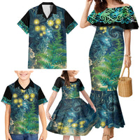 New Zealand Matariki Waipuna-a-rangi Family Matching Mermaid Dress and Hawaiian Shirt He Roimata o Rangi LT9 - Polynesian Pride