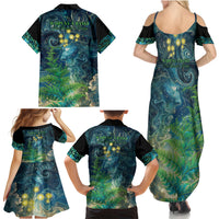 New Zealand Matariki Waipuna-a-rangi Family Matching Summer Maxi Dress and Hawaiian Shirt He Roimata o Rangi LT9 - Polynesian Pride