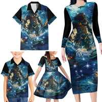 New Zealand Matariki Waita Family Matching Long Sleeve Bodycon Dress and Hawaiian Shirt The Way Of The Water LT9 - Polynesian Pride