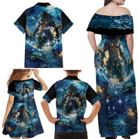 New Zealand Matariki Waita Family Matching Off Shoulder Maxi Dress and Hawaiian Shirt The Way Of The Water LT9 - Polynesian Pride