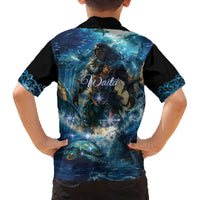 New Zealand Matariki Waita Family Matching Off Shoulder Short Dress and Hawaiian Shirt The Way Of The Water LT9 - Polynesian Pride