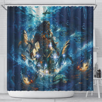 New Zealand Matariki Waita Shower Curtain The Way Of The Water