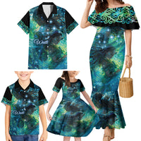 New Zealand Matariki Waiti Family Matching Mermaid Dress and Hawaiian Shirt The Beginnings Of Life LT9 - Polynesian Pride