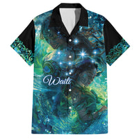 New Zealand Matariki Waiti Family Matching Off Shoulder Short Dress and Hawaiian Shirt The Beginnings Of Life LT9 Dad's Shirt - Short Sleeve Black - Polynesian Pride