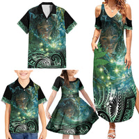 New Zealand Matariki Waiti Family Matching Summer Maxi Dress and Hawaiian Shirt Waimori and The Origin Of Life LT9 - Polynesian Pride