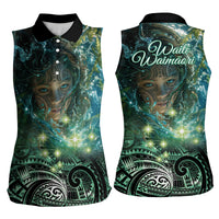 New Zealand Matariki Waiti Women Sleeveless Polo Shirt Waimori and The Origin Of Life LT9 - Polynesian Pride
