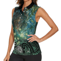 New Zealand Matariki Waiti Women Sleeveless Polo Shirt Waimori and The Origin Of Life LT9 - Polynesian Pride