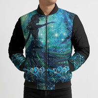 New Zealand Matariki Hiwa-i-te-rangi Bomber Puffer Jacket Titiro ki nga Whetu Wishing Star - Polynesian Pride