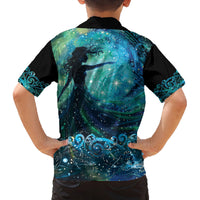New Zealand Matariki Hiwa-i-te-rangi Family Matching Off Shoulder Maxi Dress and Hawaiian Shirt Titiro ki nga Whetu Wishing Star LT9 - Polynesian Pride