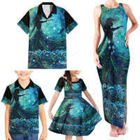 New Zealand Matariki Hiwa-i-te-rangi Family Matching Tank Maxi Dress and Hawaiian Shirt Titiro ki nga Whetu Wishing Star LT9 - Polynesian Pride
