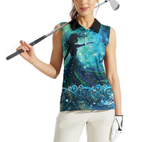 New Zealand Matariki Hiwa-i-te-rangi Women Sleeveless Polo Shirt Titiro ki nga Whetu Wishing Star LT9 - Polynesian Pride