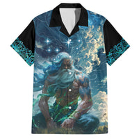 New Zealand Matariki Ururangi Family Matching Summer Maxi Dress and Hawaiian Shirt The Murmur Of The Wind LT9 Dad's Shirt - Short Sleeve Black - Polynesian Pride