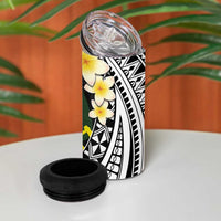Alo Chiefdom Wallis and Futuna Personalized 4 in 1 Can Cooler Tumbler Frangipani Flowers Polynesian Pattern LT9 - Polynesian Pride
