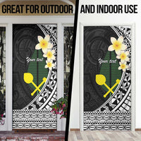 Alo Chiefdom Wallis and Futuna Personalized Door Cover Frangipani Flowers Polynesian Pattern - Polynesian Pride