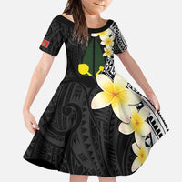 Alo Chiefdom Wallis and Futuna Personalized Family Matching Puletasi and Hawaiian Shirt Frangipani Flowers Polynesian Pattern
