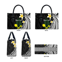 Alo Chiefdom Wallis and Futuna Personalized Leather Bag Frangipani Flowers Polynesian Pattern - Polynesian Pride