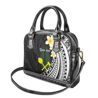 Alo Chiefdom Wallis and Futuna Personalized Shoulder Handbag Frangipani Flowers Polynesian Pattern