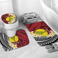Sigave Chiefdom Wallis and Futuna Personalized Bathroom Set Frangipani Flowers Polynesian Pattern - Polynesian Pride