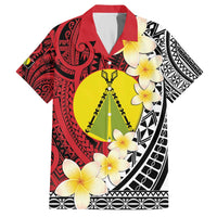 Sigave Chiefdom Wallis and Futuna Personalized Family Matching Off The Shoulder Long Sleeve Dress and Hawaiian Shirt Frangipani Flowers Polynesian Pattern