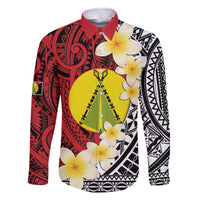 Sigave Chiefdom Wallis and Futuna Personalized Family Matching Off The Shoulder Long Sleeve Dress and Hawaiian Shirt Frangipani Flowers Polynesian Pattern