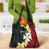 Uvea Chiefdom Wallis and Futuna Personalized Grocery Bag Frangipani Flowers Polynesian Pattern LT9 - Polynesian Pride