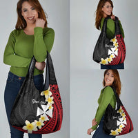 Uvea Chiefdom Wallis and Futuna Personalized Grocery Bag Frangipani Flowers Polynesian Pattern LT9 - Polynesian Pride